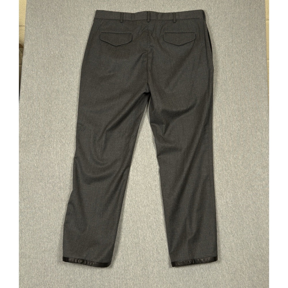 VTG Polo Golf Ralph Lauren Trousers Wool Cashmere Leather Trim Pants Men's 38x30